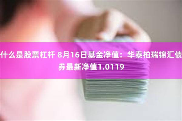 什么是股票杠杆 8月16日基金净值：华泰柏瑞锦汇债券最新净值1.0119
