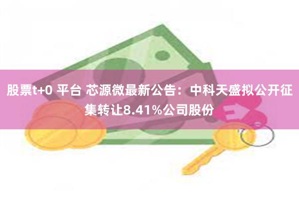 股票t+0 平台 芯源微最新公告：中科天盛拟公开征集转让8.41%公司股份
